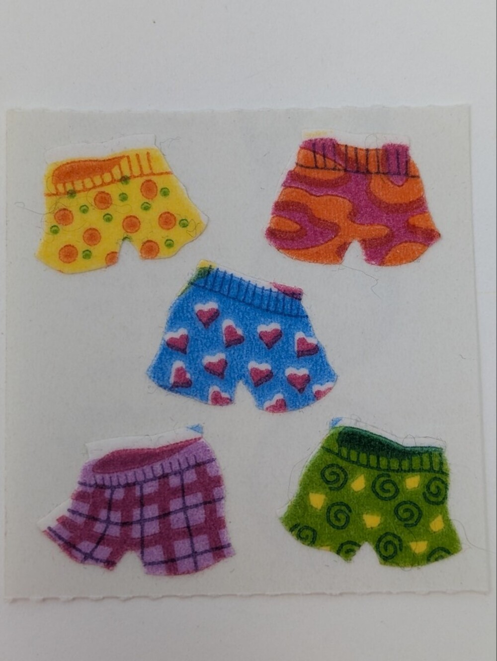 Sandylion Stickers Boxer Shorts Fuzzy Vintage